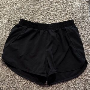 Black all in motion active wear kids shorts
